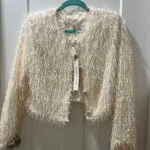 Mustard Seed Cream Textured Blazer